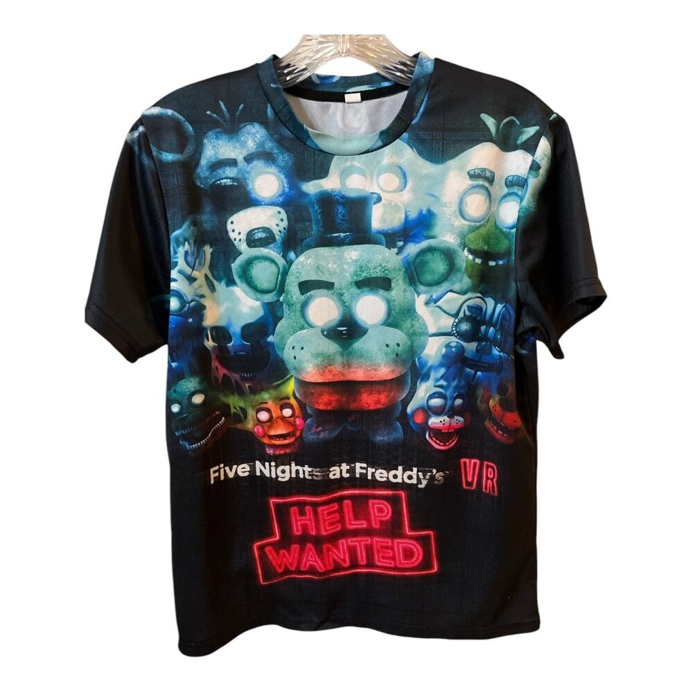 Five Nights at Freddy’s VR Boys XL Graphic Tee Black Lightweight Gaming Shirt